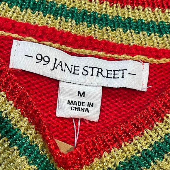 99 Jane Street OH SNAP Gingerbread Man Ugly Christmas Sweater Vest Size Med - Picture 4 of 5